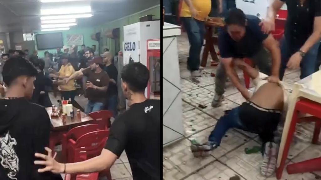 Gravação de clipe termina em briga em bar de Nova Fátima (GO). Veja vídeo