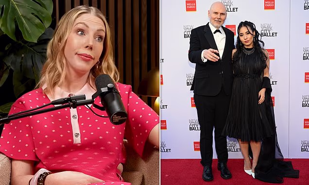 Katherine Ryan hits out at Smashing Pumpkins frontman Billy Corgan's 'f***ed up' comments about the 'advantage' of his 26-year age gap with his wife Chloé Mendel