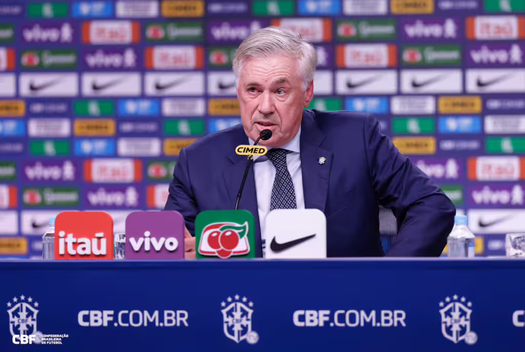 Ancelotti convoca Seleção Brasileira com Vinícius Júnior e Rodrygo