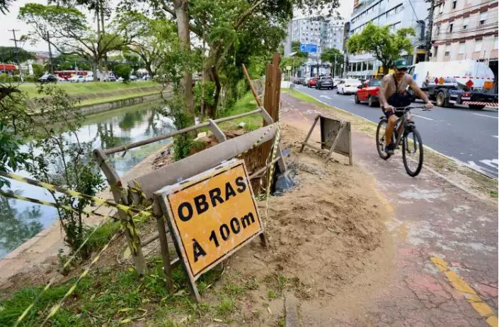 Retomadas as obras de proteção contra cheias em redes ligadas ao Arroio Dilúvio