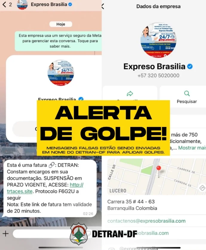 Detran-DF alerta para golpe enviado por WhatsApp sobre suspensão da CNH