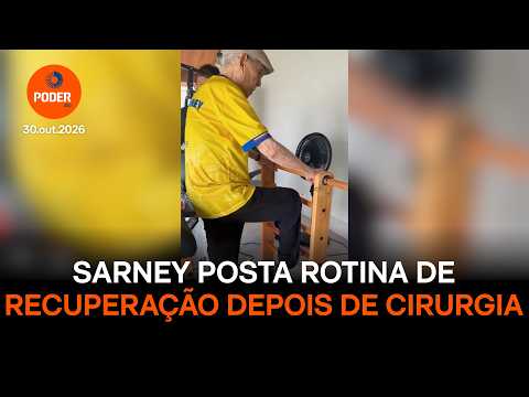 Sarney mostra rotina de recuperação depois de cirurgia
