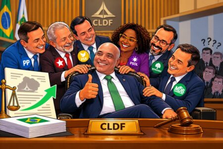Além do MDB, Wellington Luiz conta com apoio de PP, PT, PSB, PSOL e distrital do Republicanos para seguir à frente da CLDF