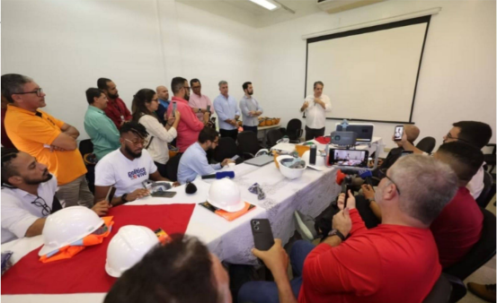 Imprensa conhece avanços das obras da Ponte Salvador-Itaparica, projeto que transformará a economia baiana