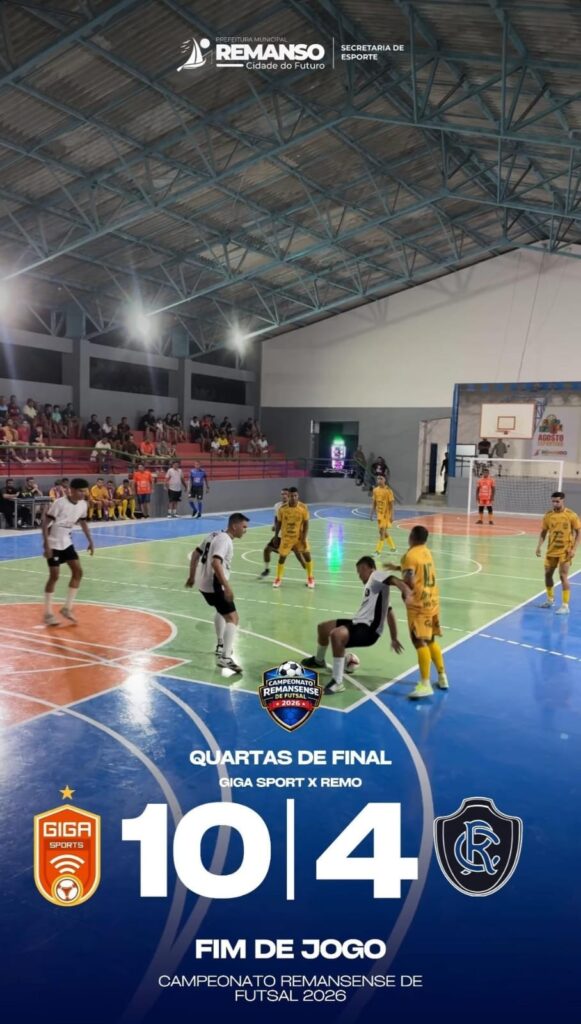 Giga goleia Remo por 10 a 4 nas quartas de final do Campeonato Remansense de Futsal