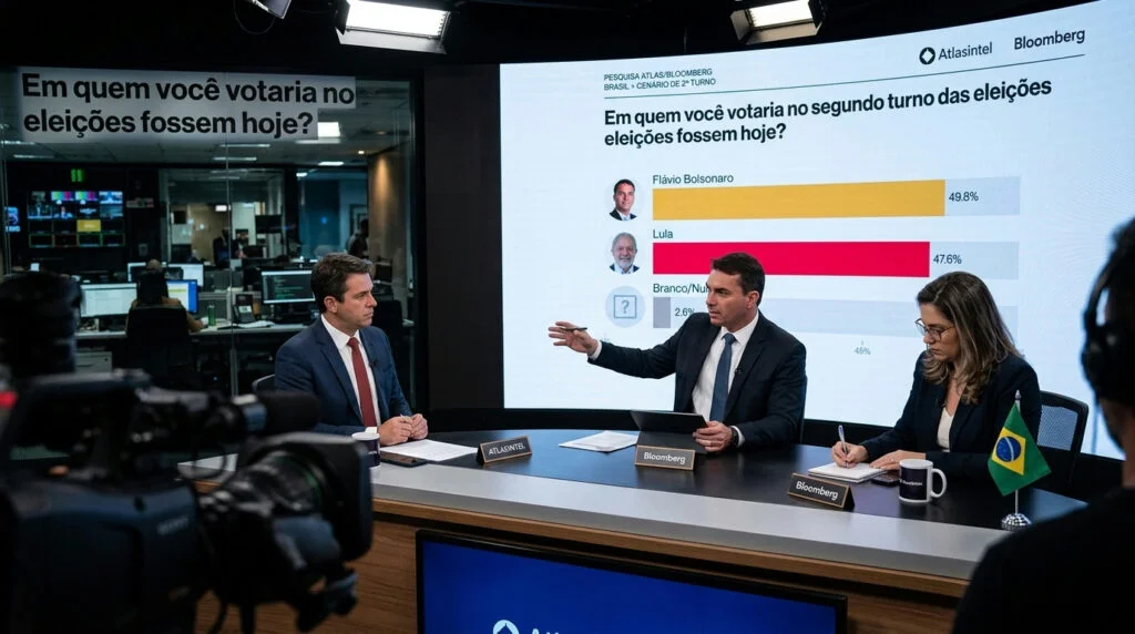 Pesquisa Atlasintel aponta Flávio Bolsonaro à frente de Lula na corrida presidencial