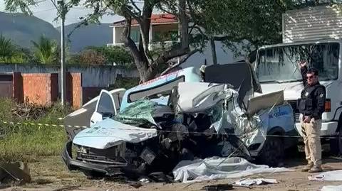 Quatro pessoas morrem em acidente entre ambulância e caminhão, no interior do Ceará