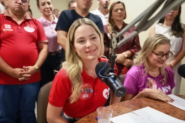 Tainah defende reeleição do governador Elmano em entrevistas e atividades de campanha
